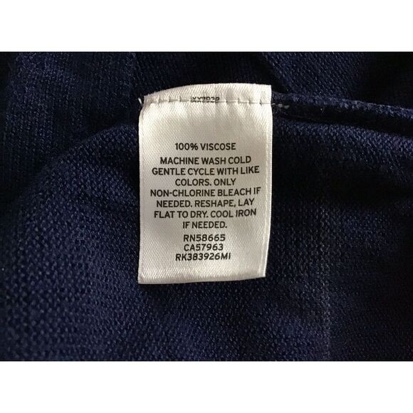 NWT 14th & Union Women's Size Small Long Sleeve Navy Sweater w/ Knot Tie - Picture 5 of 6